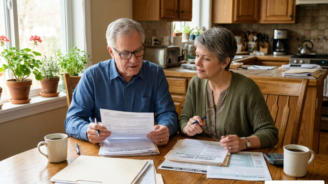 Social Security spousal rules retired couple reviewing financial documents